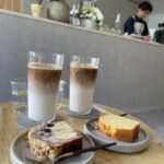 赤塚カフェ Take it easy Coffee アイスカフェラテとパウンドケーキ
