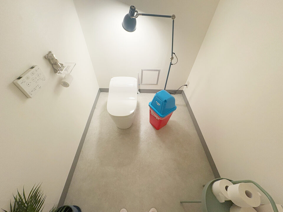 トイレさえも広くてユニークなデザインになっている