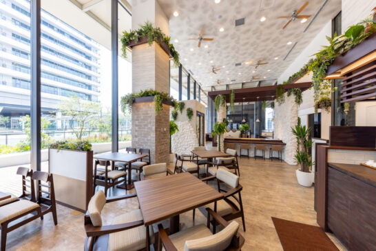 豊洲　カフェ　CAFE OASIS（カフェオアシス） ラビスタ東京ベイ豊洲店　店内の雰囲気